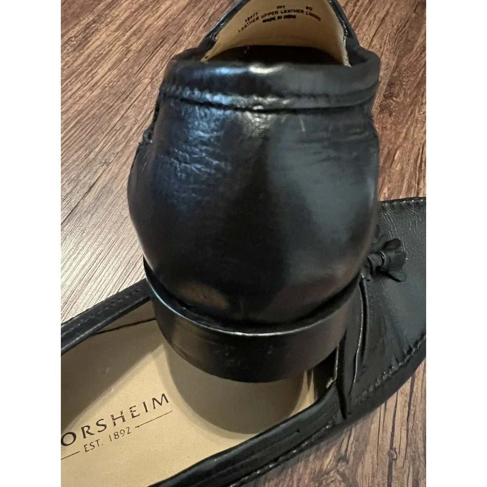 Florsheim Men's Tassel Loafers Size‎ 9 D 18577 Leather Upper/Lining Black Square